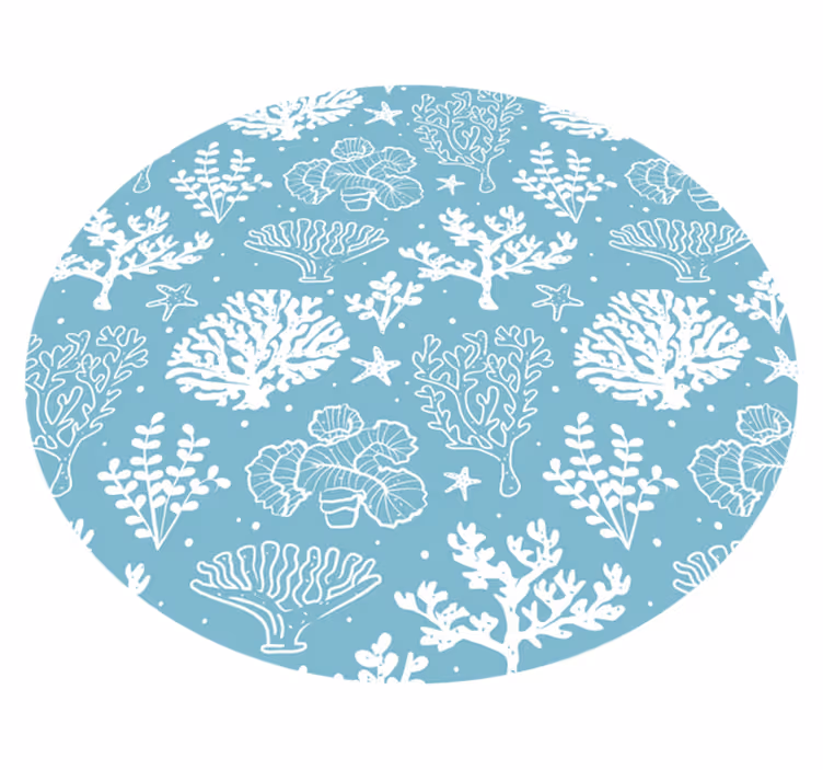 Tapis vinyle plantes motif de récif corallien - TenStickers