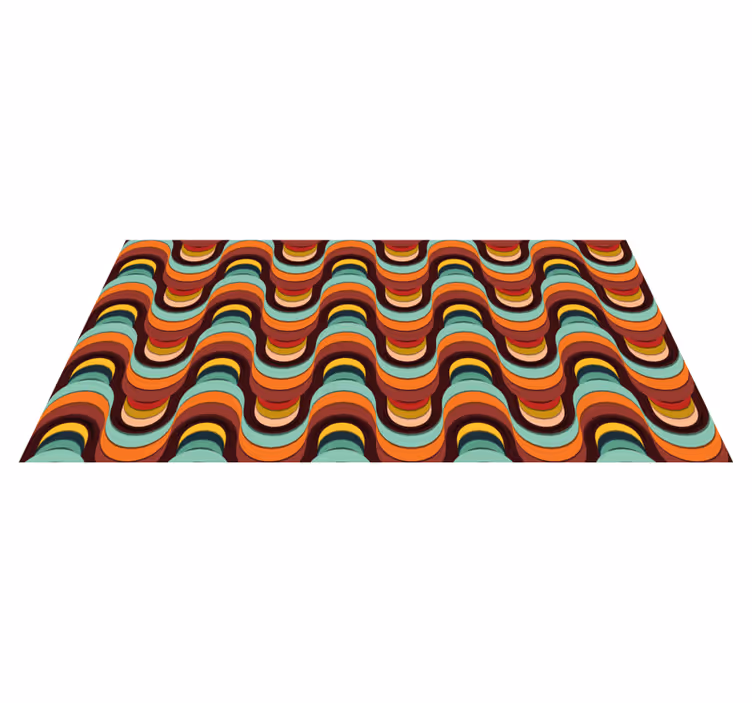 Tapis vinyle design moderne concept de vague animée - TenStickers