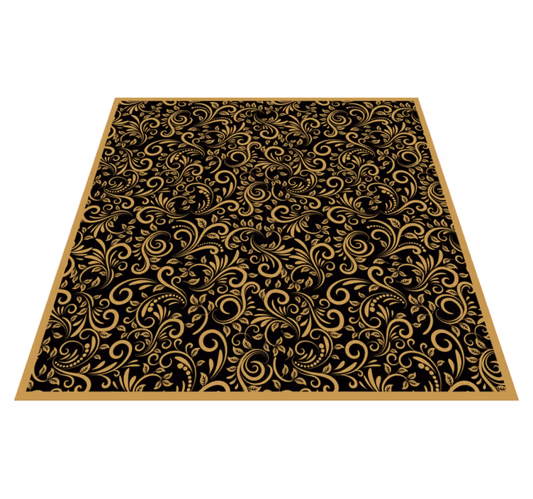 Tapis vinyle plantes motif tourbillonnant élégant - TenStickers