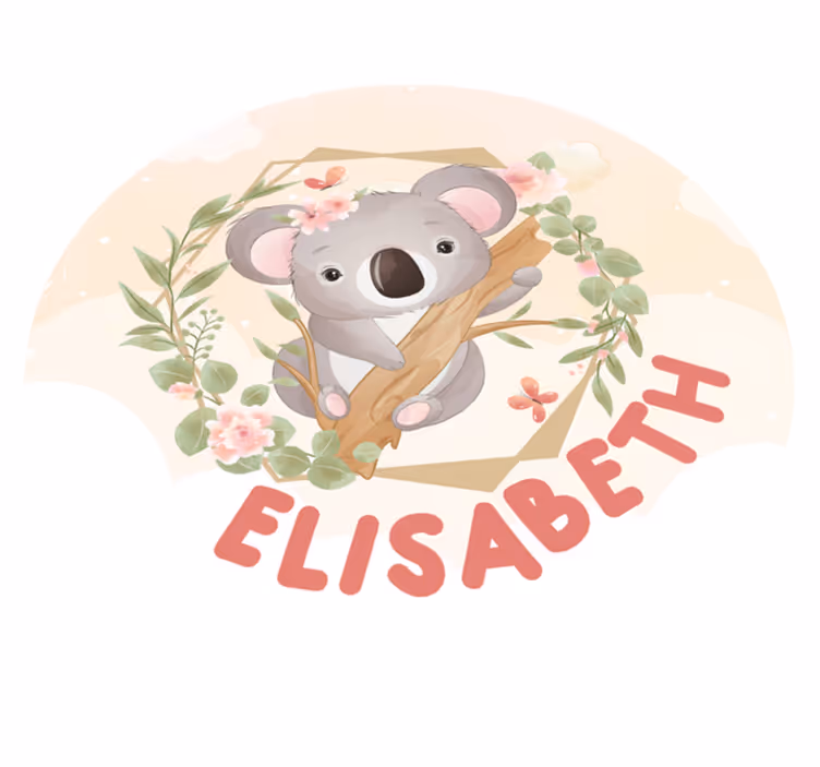 Tapis vinyle personnalisé œuvre d'art adorable koala - TenStickers