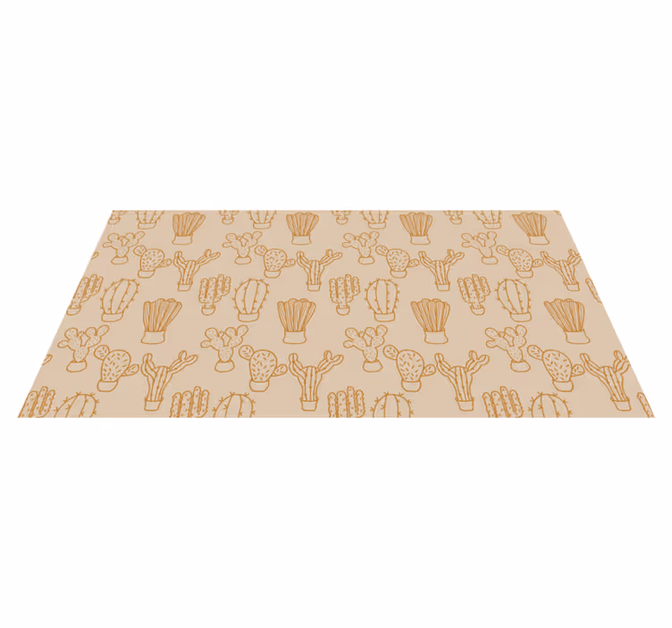 Tapis vinyle plantes illustration de cactus - TenStickers