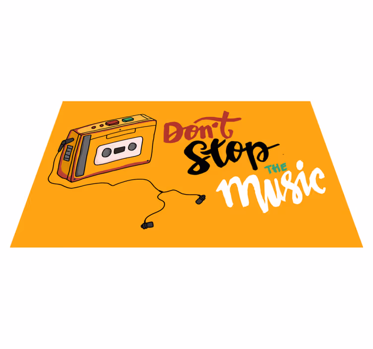 Tapis vinyle retro Illustration de cassette walkman rétro - TenStickers