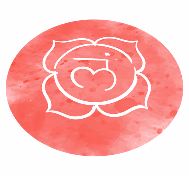Tapis vinyle mandala conception de rose circulaire - TenStickers