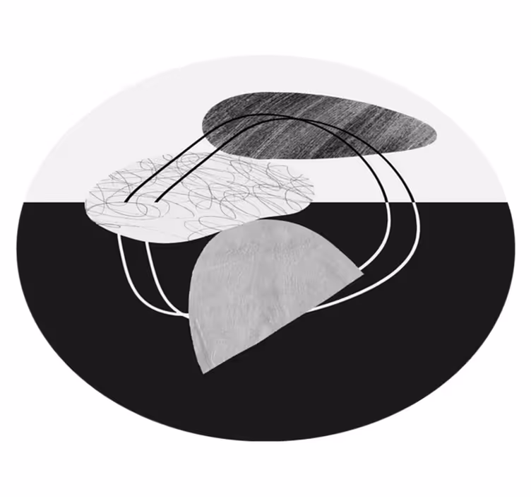 Tapis vinyle minimaliste œuvre d'art de forme abstraite - TenStickers