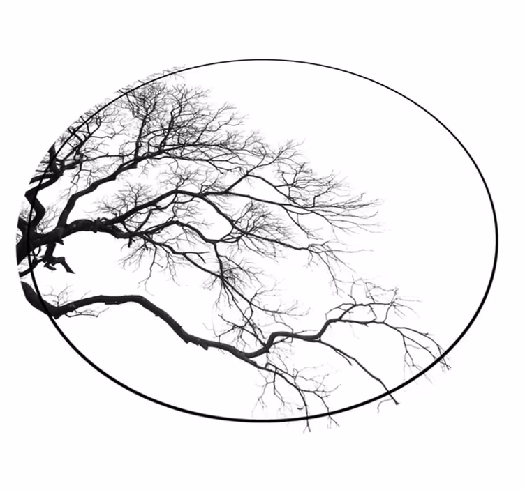 Tapis vinyle nature silhouette de branche - TenStickers