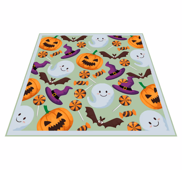 Tapis vinyle pour halloween ambiance halloween joyeuse - TenStickers