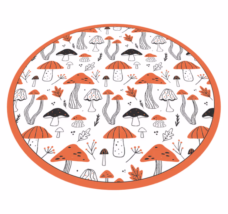 Tapis vinyle nature royaume des champignons fantasy - TenStickers