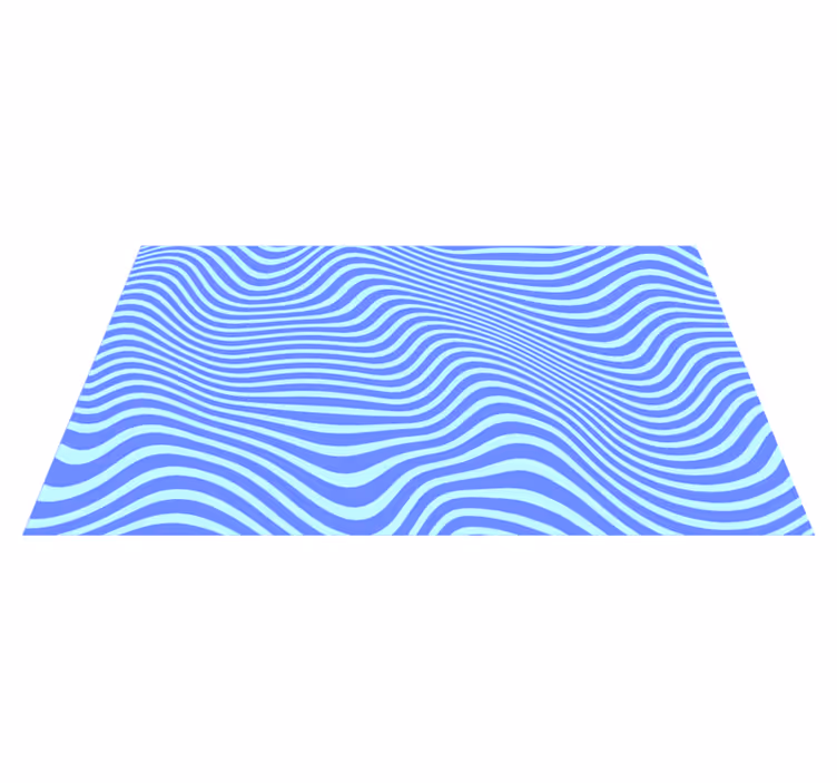 Tapis vinyle retro Lignes hypnotiques bleu clair et violet - TenStickers