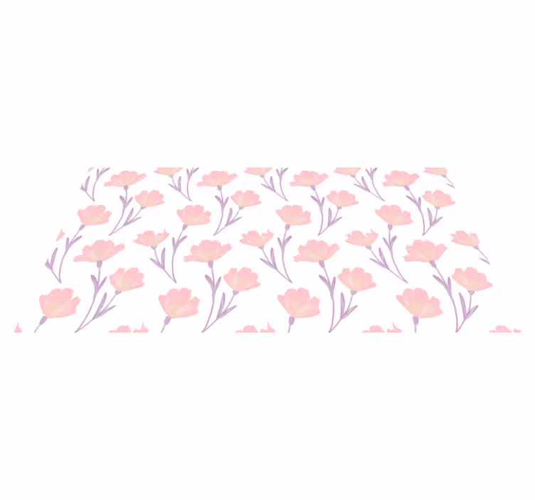 Tapis vinyle plantes motifs floraux doux - TenStickers