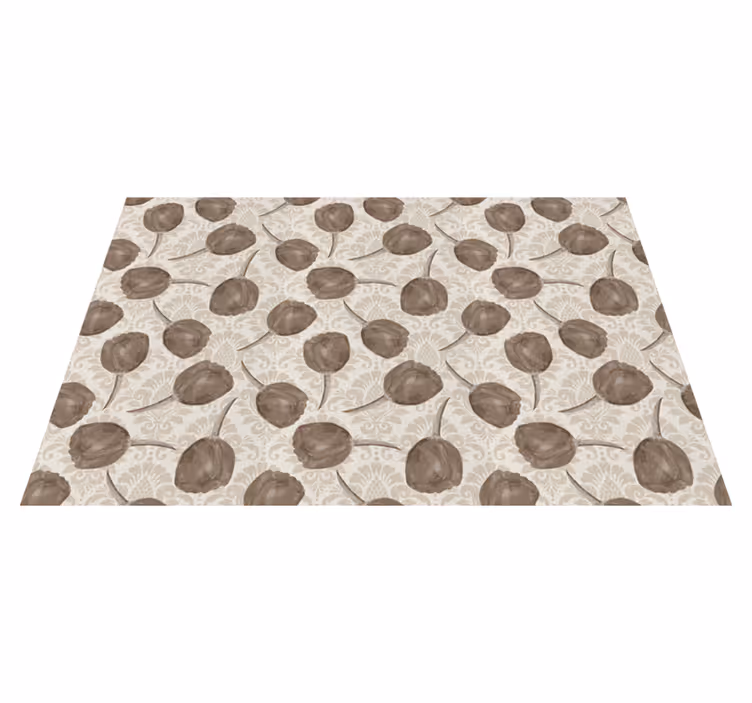 Tapis vinyle plantes doux motif botanique - TenStickers