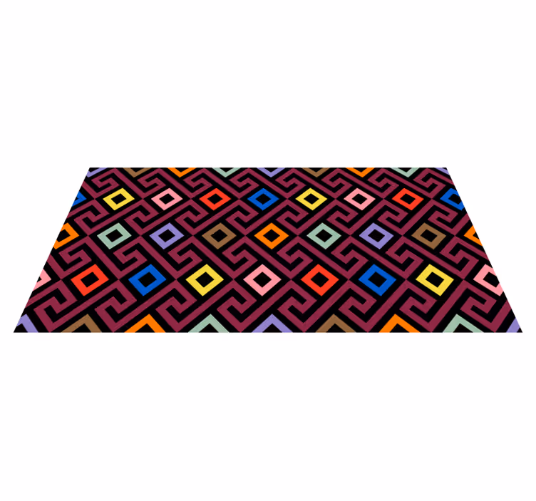Tapis vinyle géométrique style vivant - TenStickers