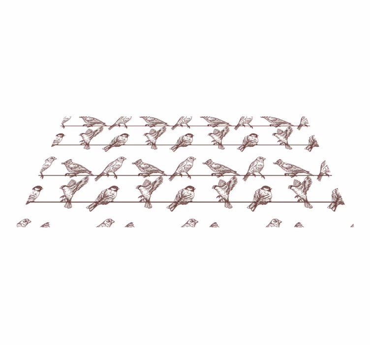 Tapis vinyle animal Conception d'oiseaux de jardin - TenStickers