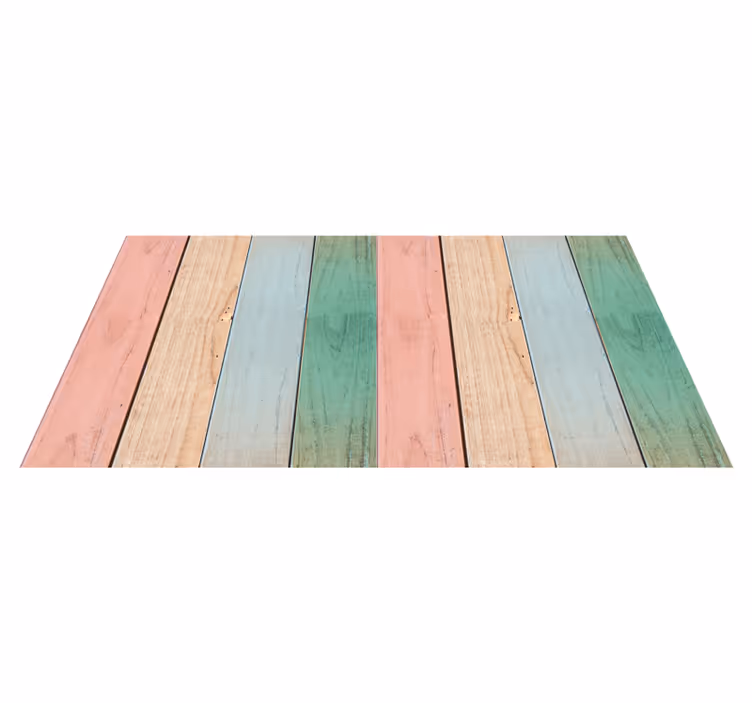 Tapis vinyle imitation parquet surface de planche pastel - TenStickers