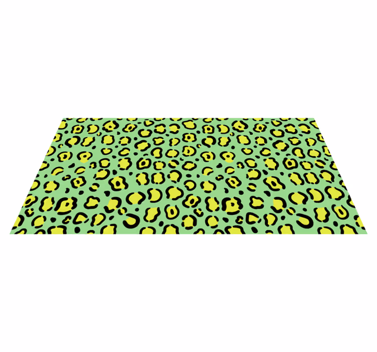 Tapis vinyle motif animal léopard vif - TenStickers