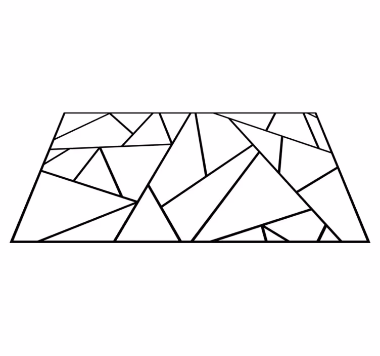 Tapis vinyle minimaliste de lignes géométriques - TenStickers