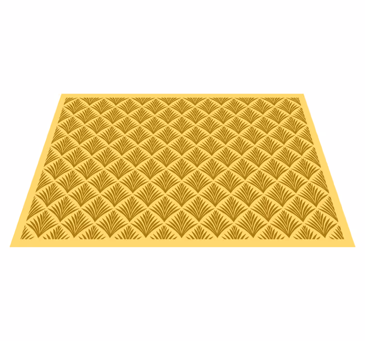 Tapis vinyle carreaux Feuilles d'or art déco - TenStickers