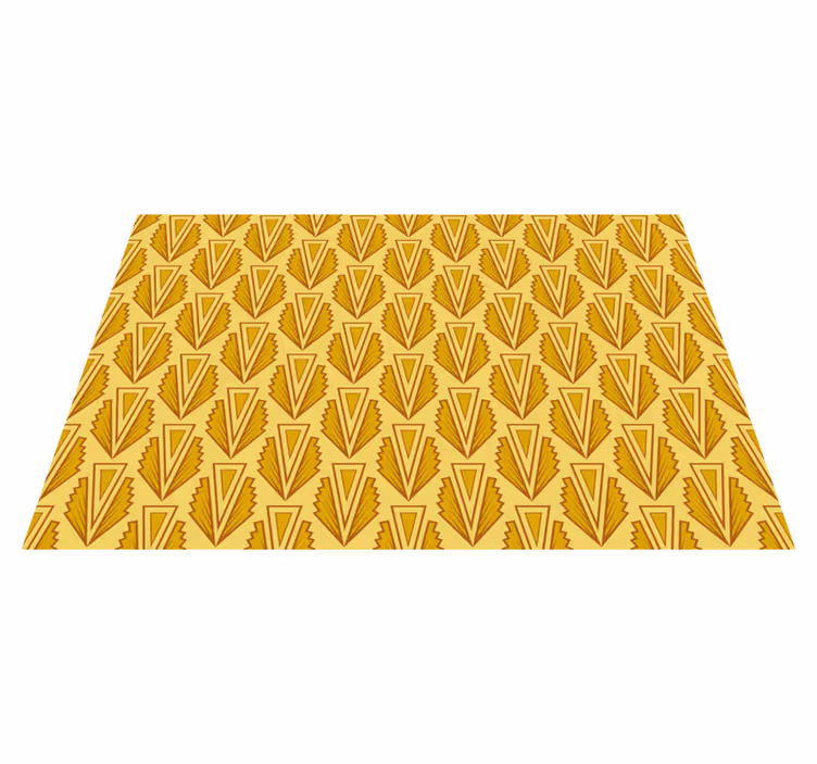 Tapis vinyle art déco formes d'ailes dorées - TenStickers