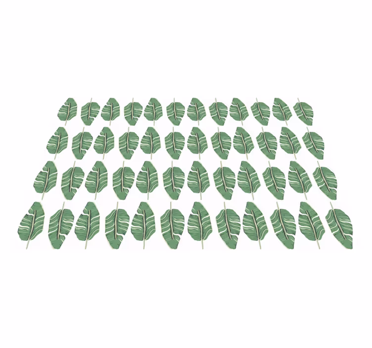 Tapis vinyle nature motif de feuille opulent - TenStickers
