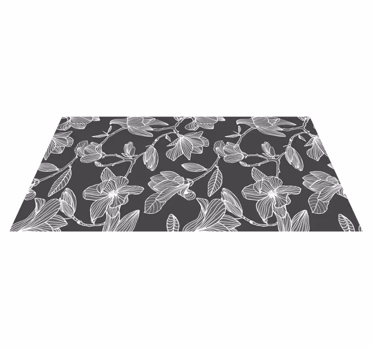 Tapis vinyle plantes éléments botaniques gracieux - TenStickers