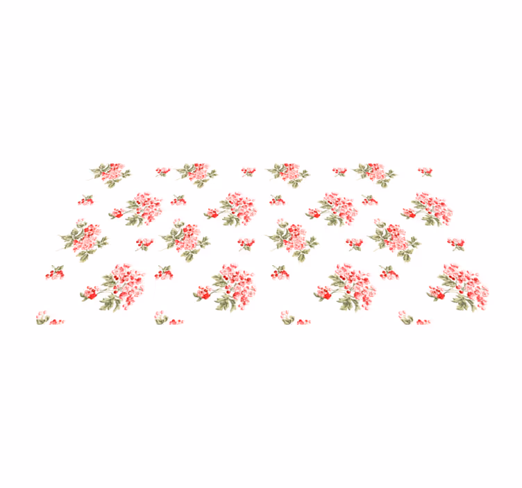 Tapis vinyle plantes design minimaliste blanc - TenStickers