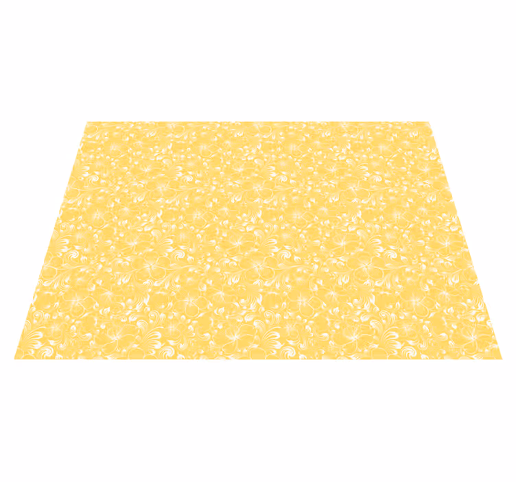 Tapis vinyle plantes motif floral - TenStickers