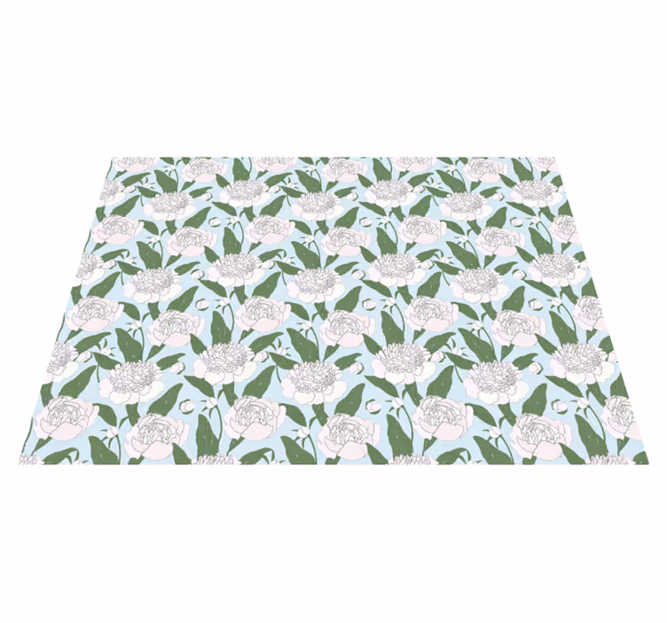 Tapis vinyle fleurs et plantes floral Bloom Elegance - TenStickers