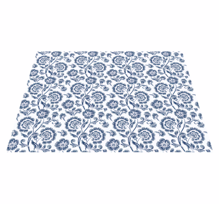 Tapis vinyle fleurs et plantes modèle d'élégance florale - TenStickers