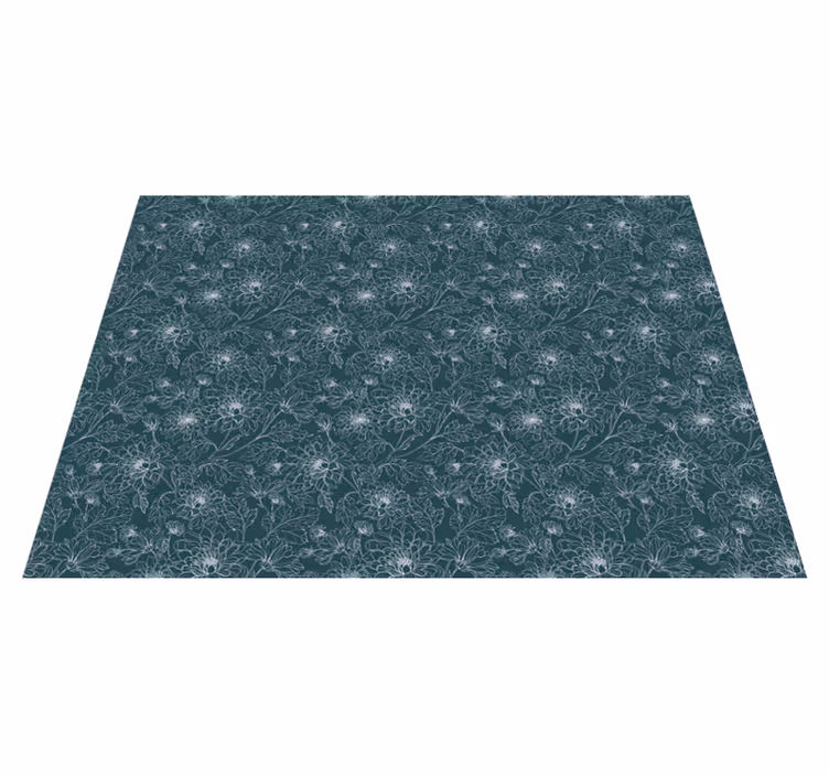 Tapis vinyle plantes superposition de motifs botaniques - TenStickers