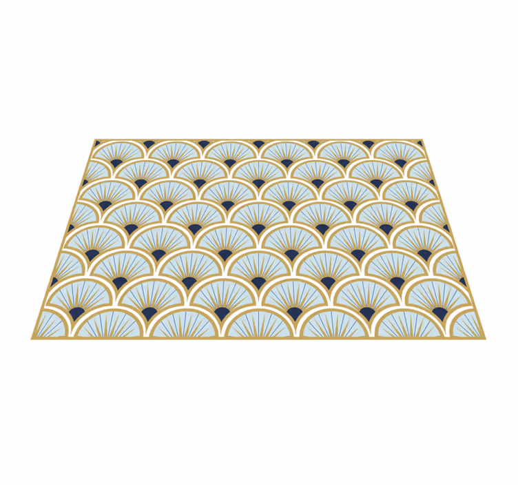 Tapis vinyle géométrique motif d'éventail géométrique - TenStickers