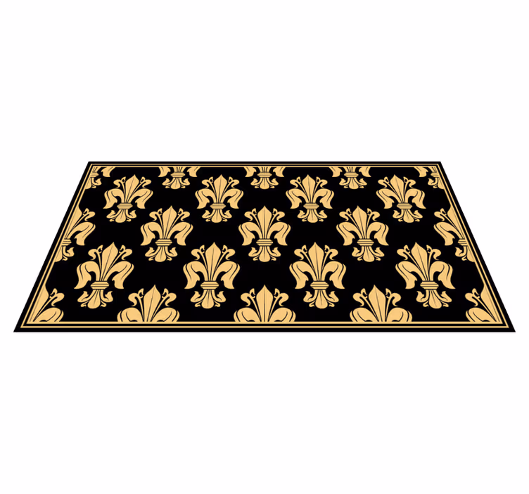 Tapis vinyle retro Fleur de lys - TenStickers