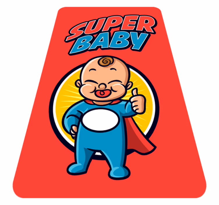 Tapis vinyle pour enfants Bébé super-héros - TenStickers