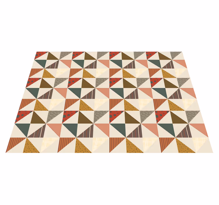 Tapis vinyle géométrique formes géométriques éclectiques - TenStickers