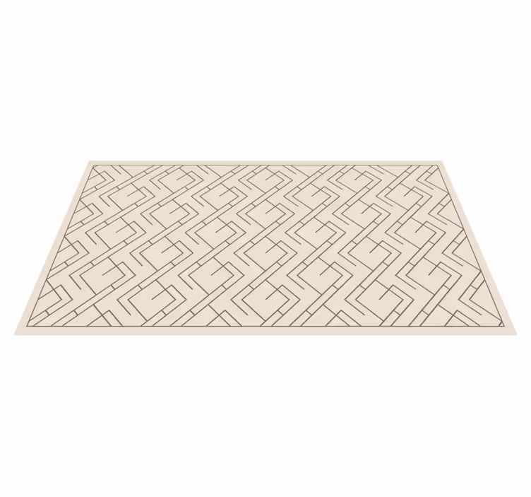 Tapis vinyle géométrique design labyrinthe - TenStickers