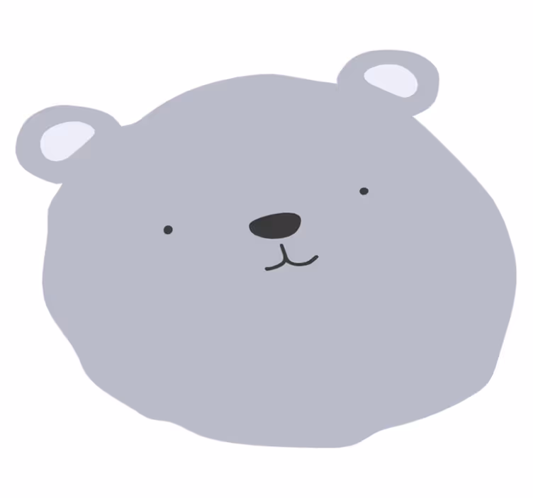 Tapis vinyle bébé adorable dessin animé d'ours - TenStickers
