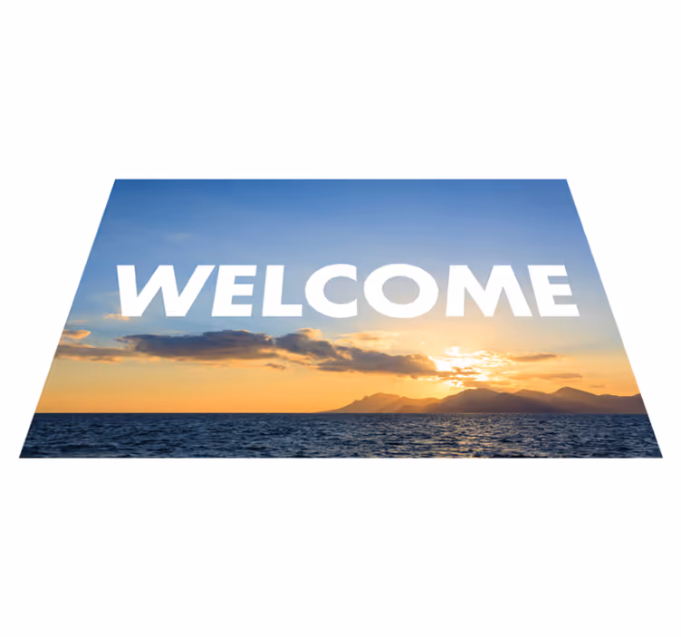 Tapis vinyle entrée entrée de bienvenue au coucher du soleil - TenStickers