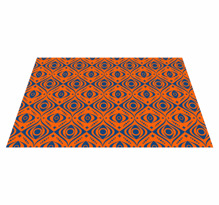 Tapis vinyle géométrique motif géométrique des yeux - TenStickers