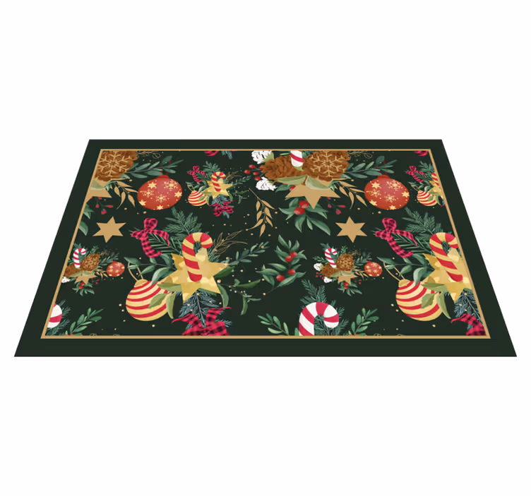 Tapis vinyle salon Branches, cadeaux décoration de noël - TenStickers