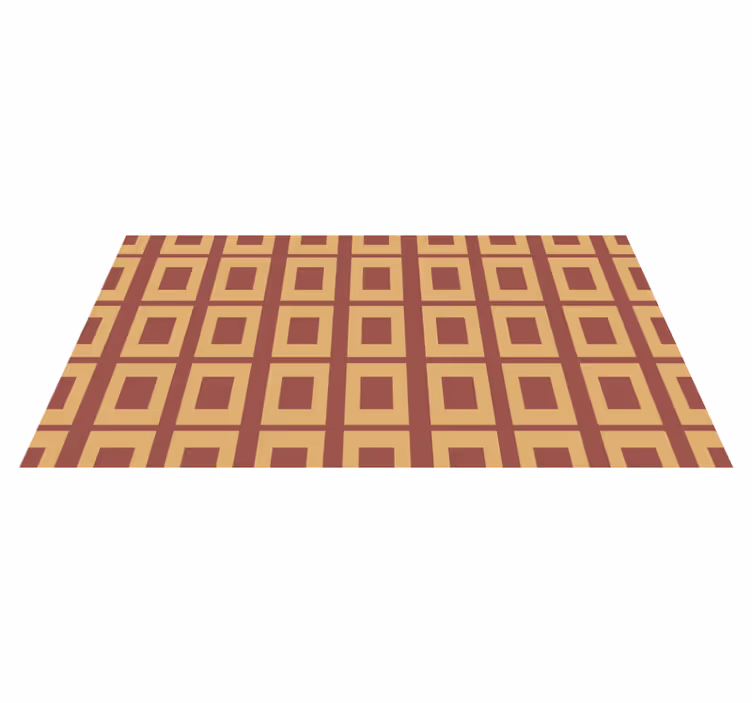 Tapis vinyle géométrique carrés géométriques - TenStickers