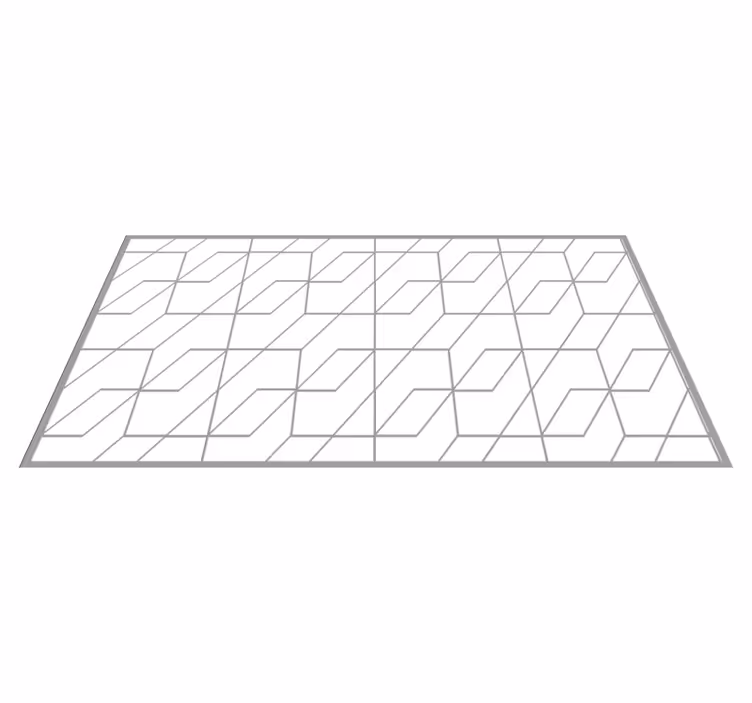 Tapis vinyle géométrique motif géométrique en zigzag - TenStickers