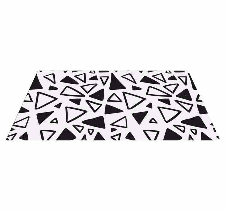 Tapis vinyle géométrique abstrait triangulaire - TenStickers