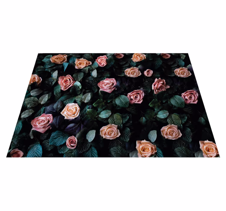 Tapis vinyle plantes imagerie botanique florale - TenStickers