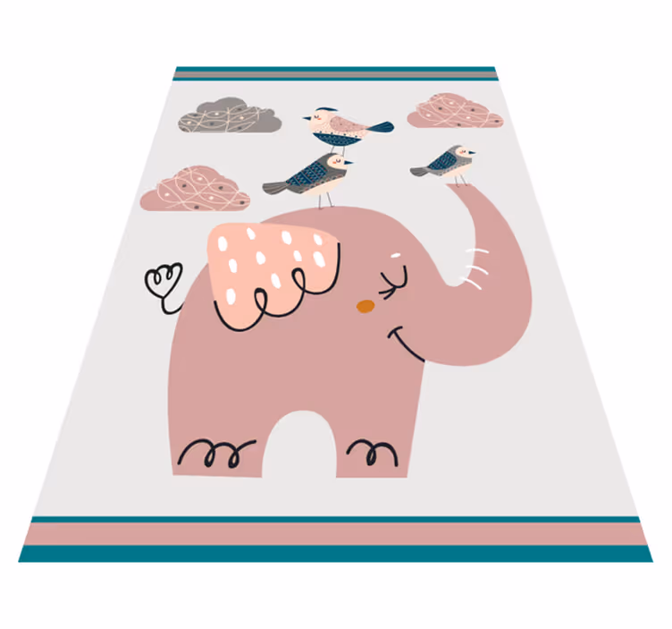 Tapis vinyle pour enfants récréation des éléphants - TenStickers
