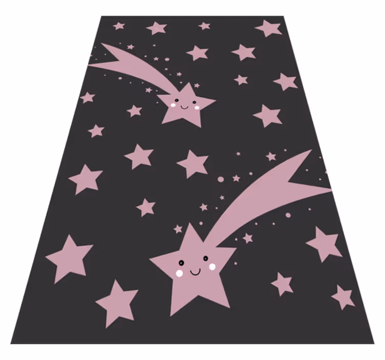 Tapis vinyle étoile étoiles filantes célestes - TenStickers