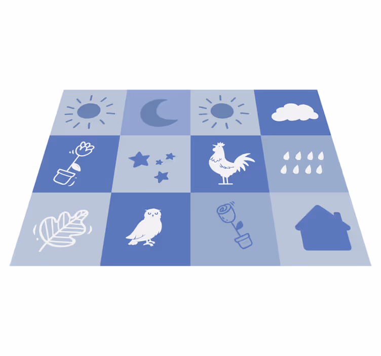 Tapis vinyle pour enfants damier de la crèche - TenStickers