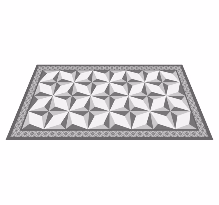 Tapis vinyle géométrique illusion géométrique - TenStickers