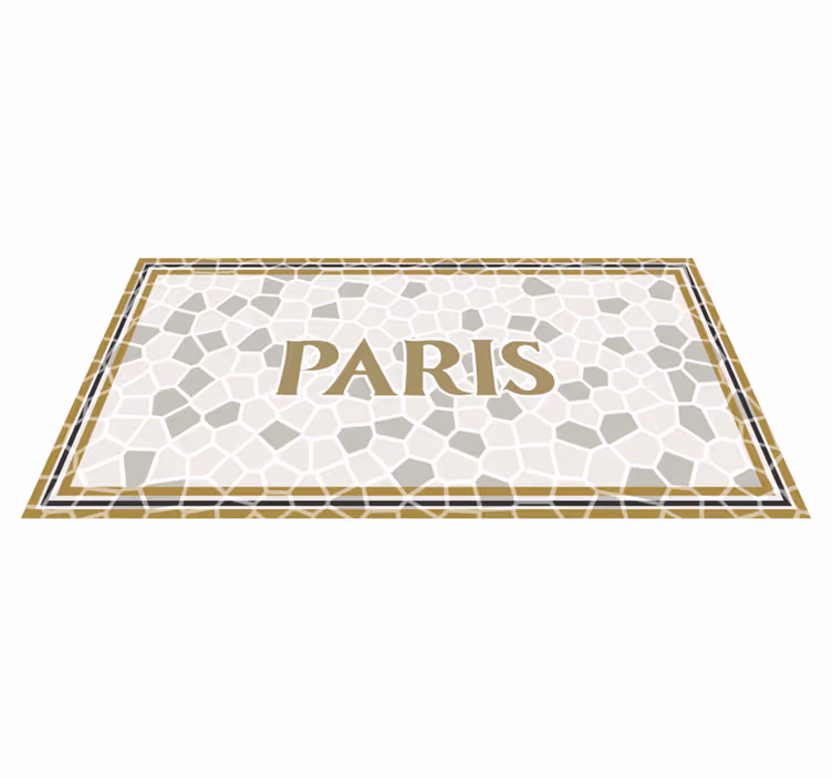 Tapis vinyle personnalisé motif nid d'abeille de paris - TenStickers
