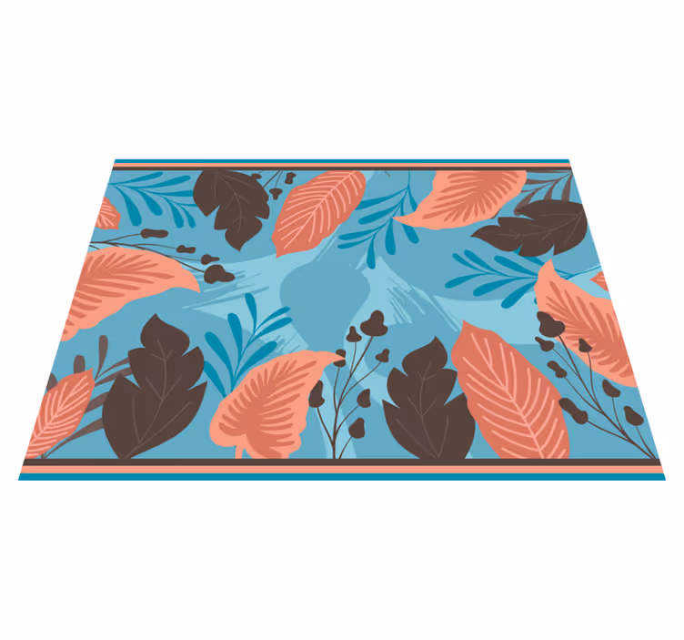 Tapis vinyle plantes motifs de feuilles botaniques - TenStickers