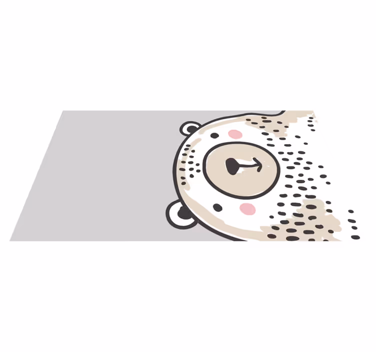 Tapis vinyle bébé forme du visage de l'ours - TenStickers