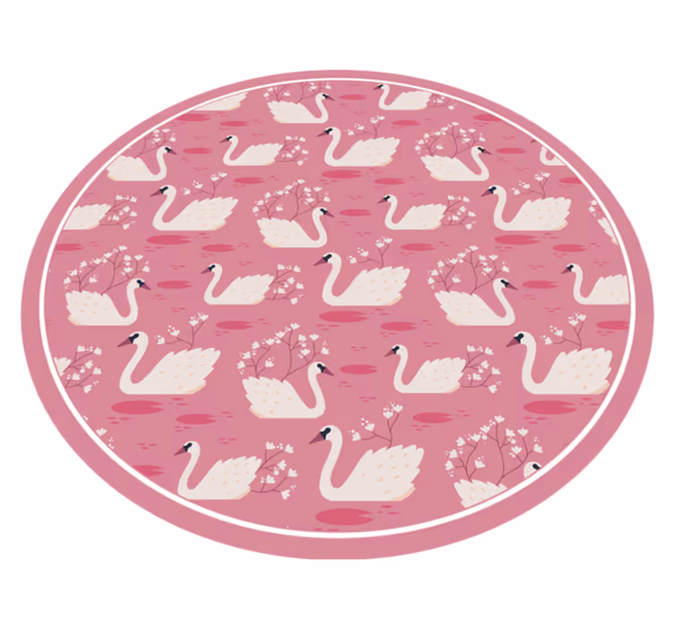 Tapis vinyle bébé sérénité du lac des cygnes - TenStickers