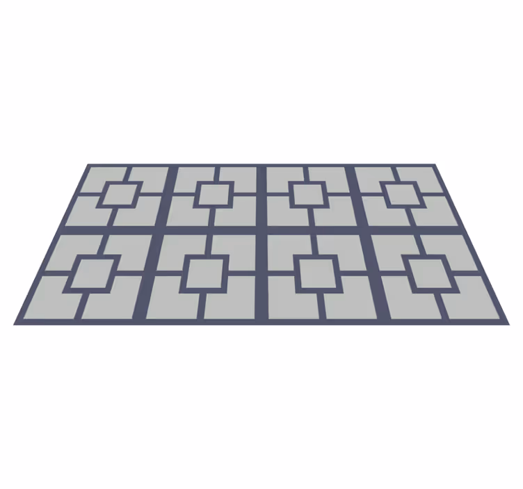 Tapis vinyle géométrique motif carré géométrique - TenStickers